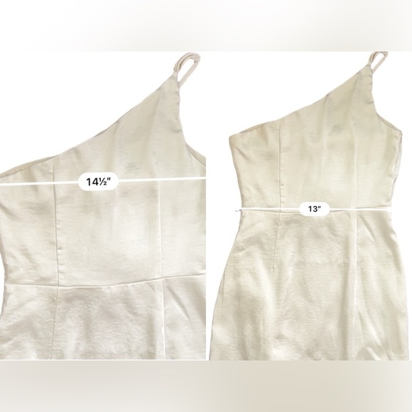 Elliatt Isabelle Dress in Ivory Elegant One-Shoulder Dress women’s size small - Picture 11 of 11